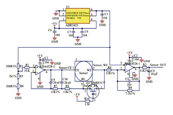 简述环境监测系统电化学传感器模块！